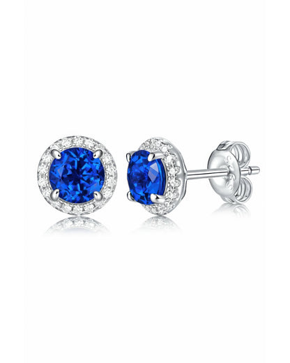 Regal Round Halo Stud Earrings