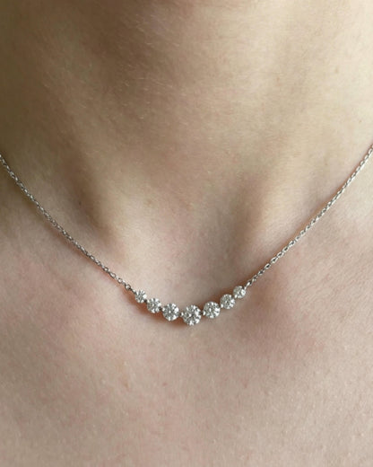 Amelie Graduated Diamond Smile Necklace