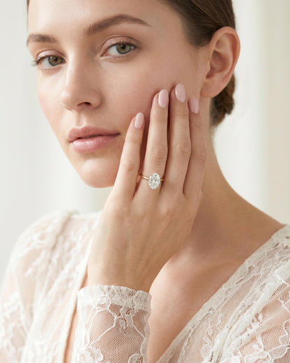 Lumina Solitaire Oval Ring