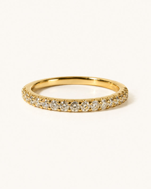 Lune Round-Cut Half-Eternity Band product view