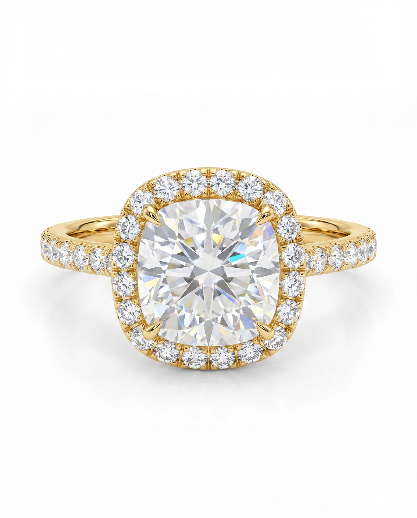 Sera Halo Cushion Pavé Ring