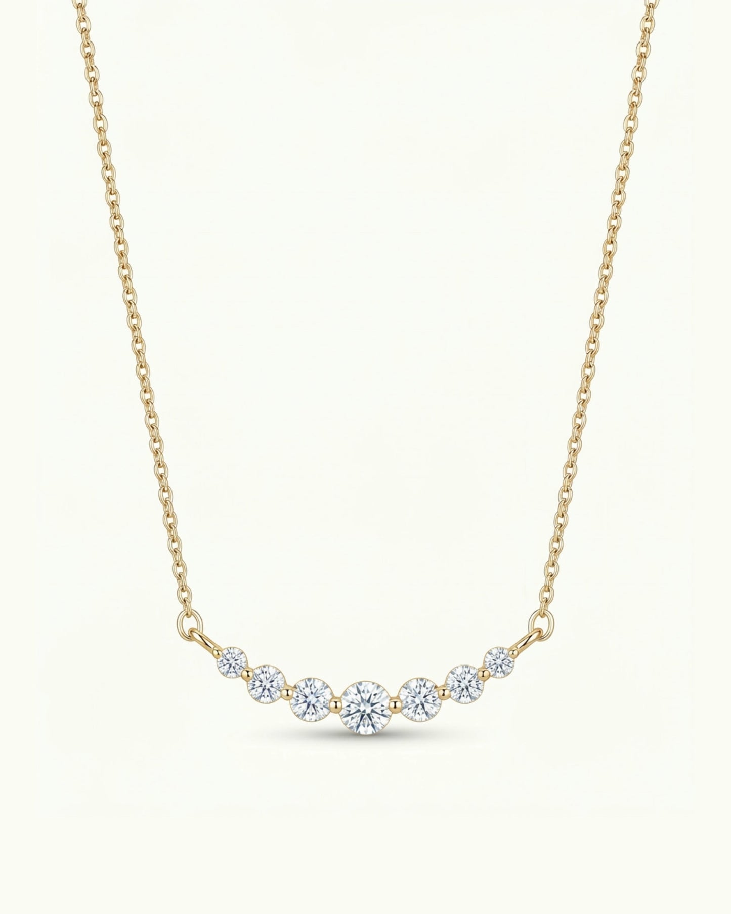 Amelie Graduated Diamond Smile Necklace