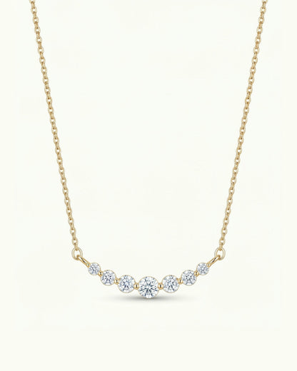 Amelie Graduated Diamond Smile Necklace
