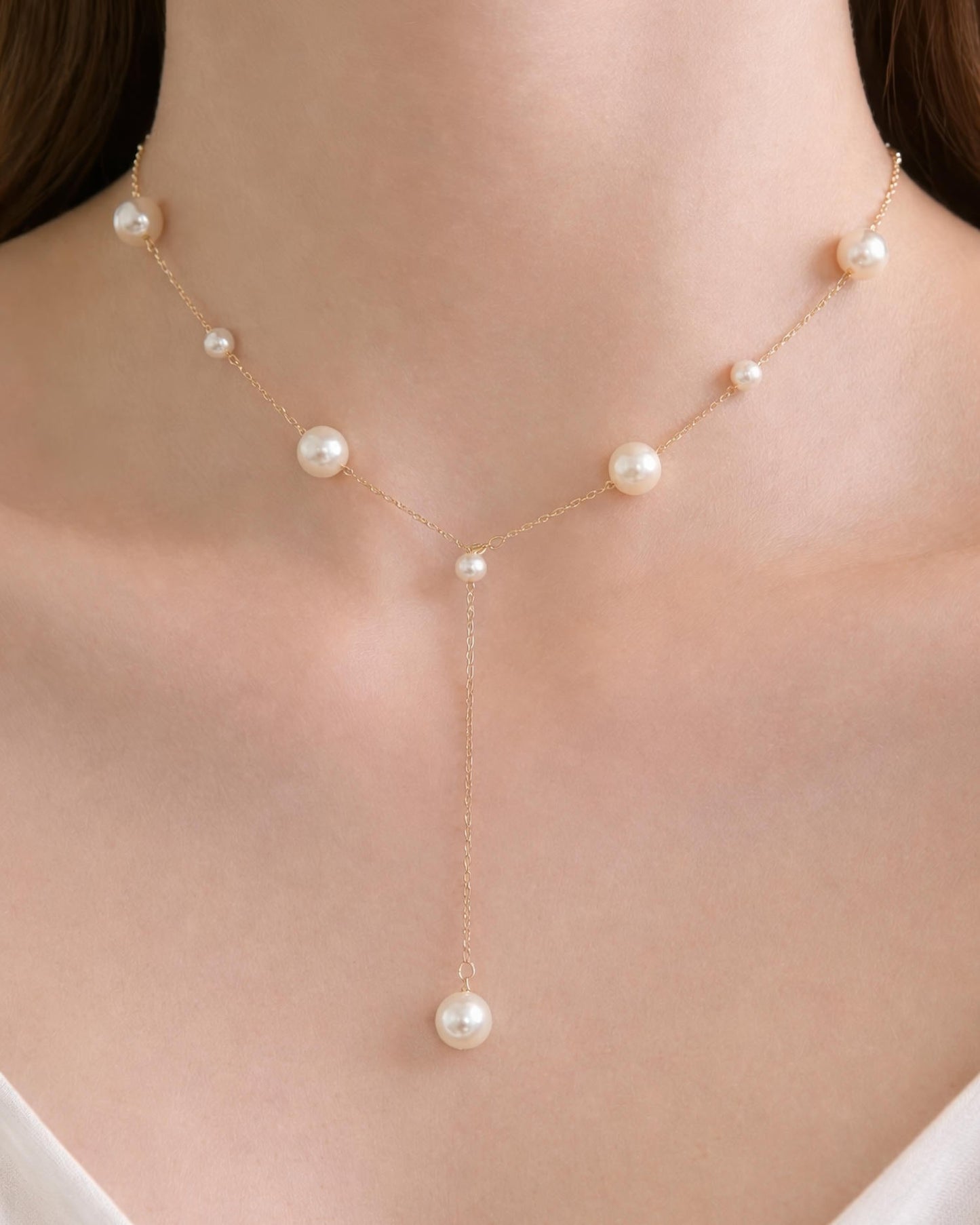Stella Pearl Y-Shaped Necklace