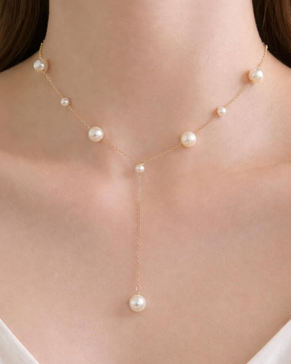 Stella Pearl Y-Shaped Necklace