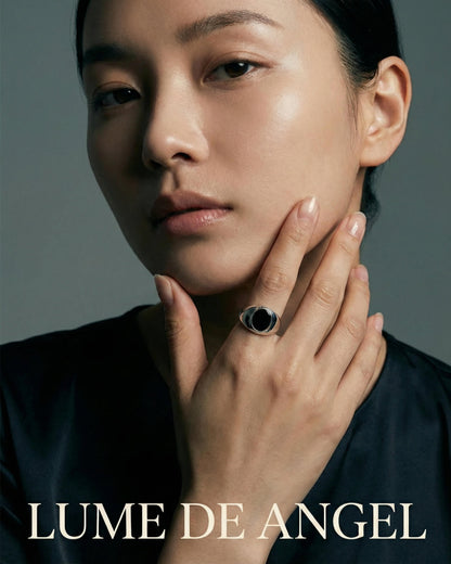 Black Onyx Adjustable Signet Ring