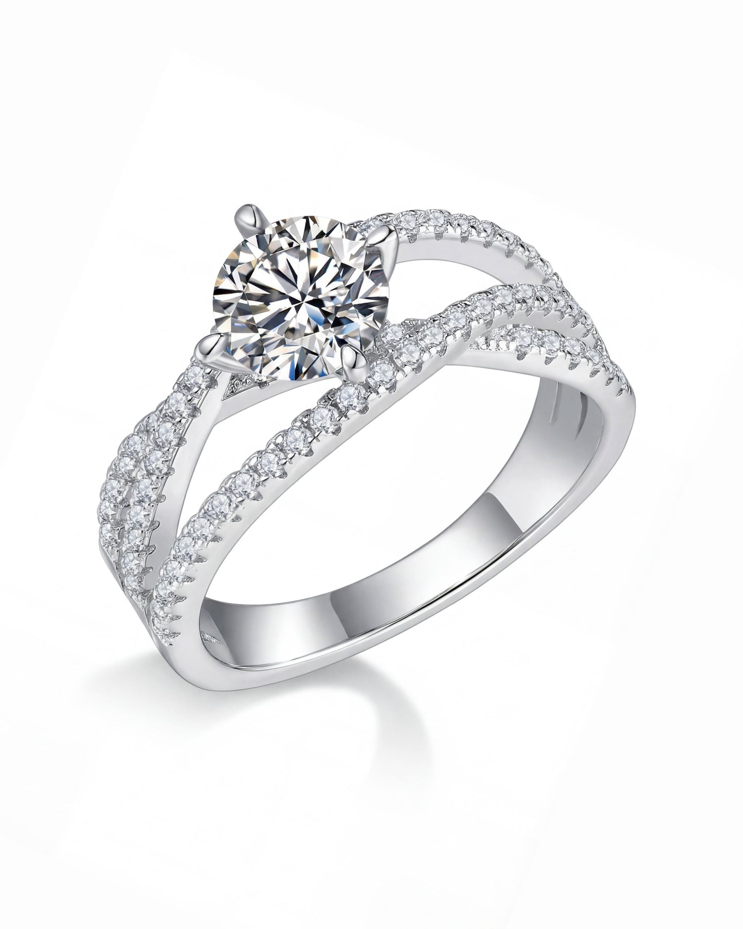 Duet Split Shank Solitaire Ring