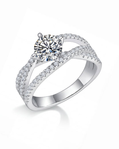 Duet Split Shank Solitaire Ring