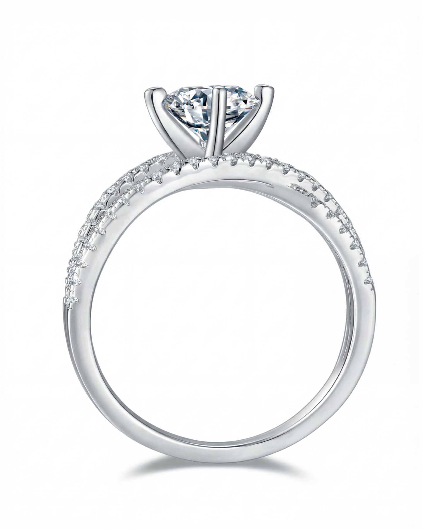 Duet Split Shank Solitaire Ring