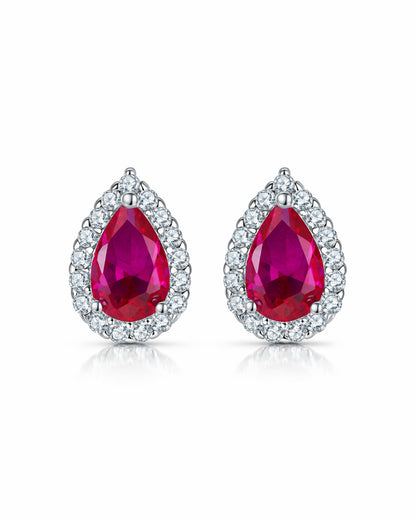 Aurora Pear Stud Earrings