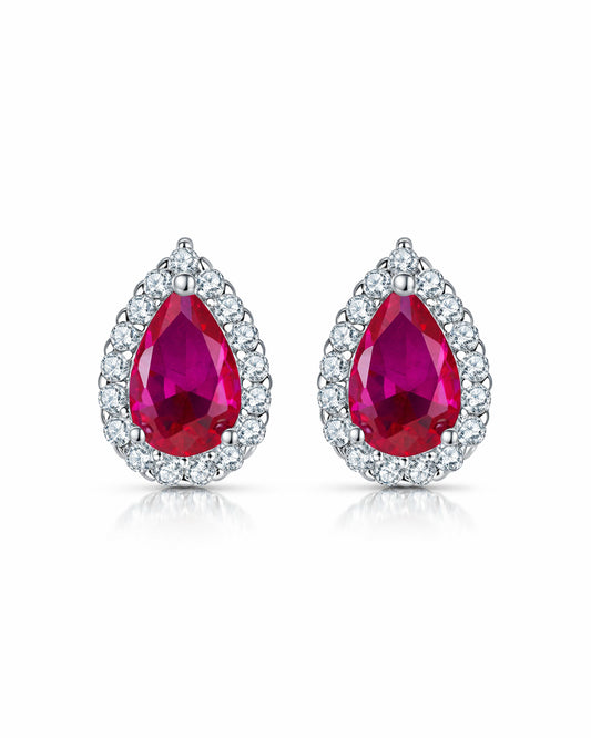 Aurora Pear Stud Earrings