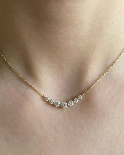 Amelie Graduated Diamond Smile Necklace