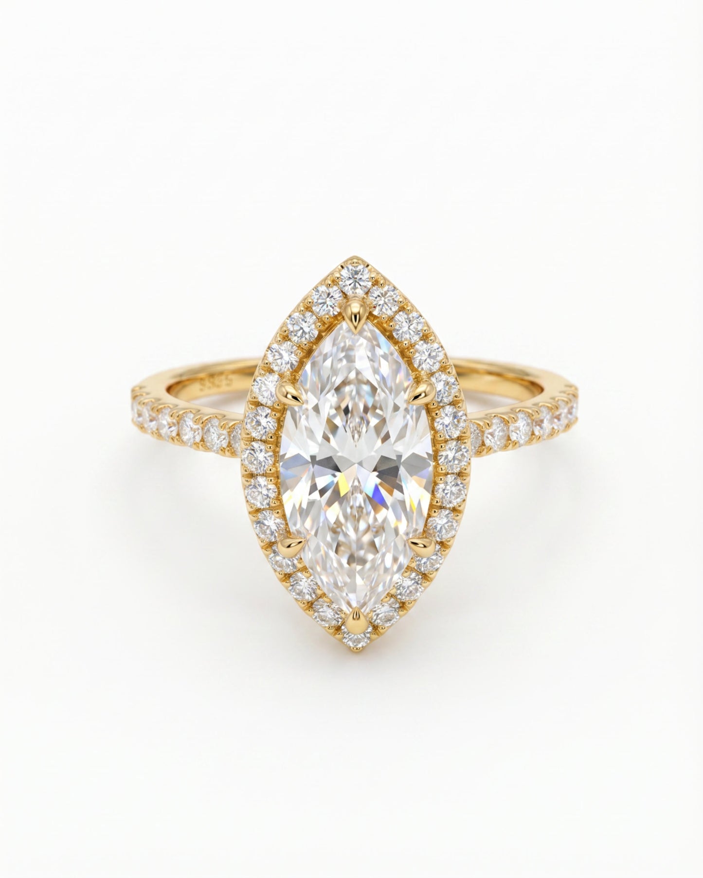 Sera Halo Marquise Pavé Ring