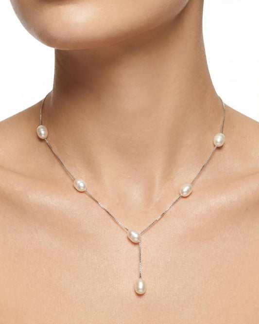 Collar en Y de seis perlas Pearl Station
