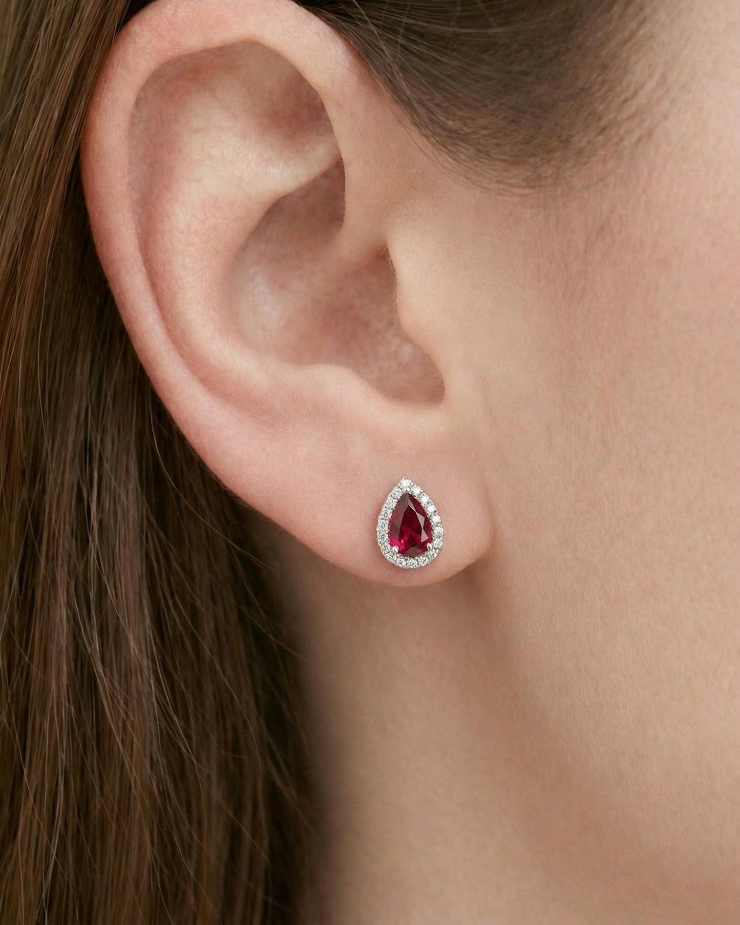 Aurora Pear Stud Earrings