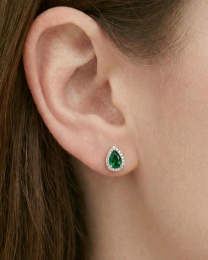 Aurora Pear Stud Earrings