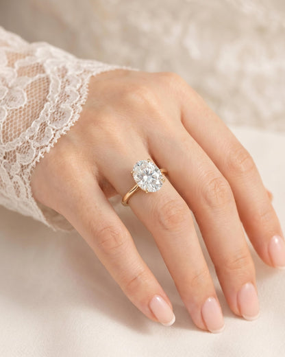 Lumina Solitaire Oval Ring
