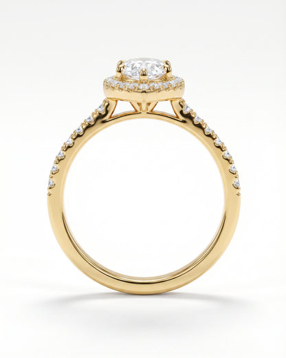 Sera Halo Marquise Pavé Ring