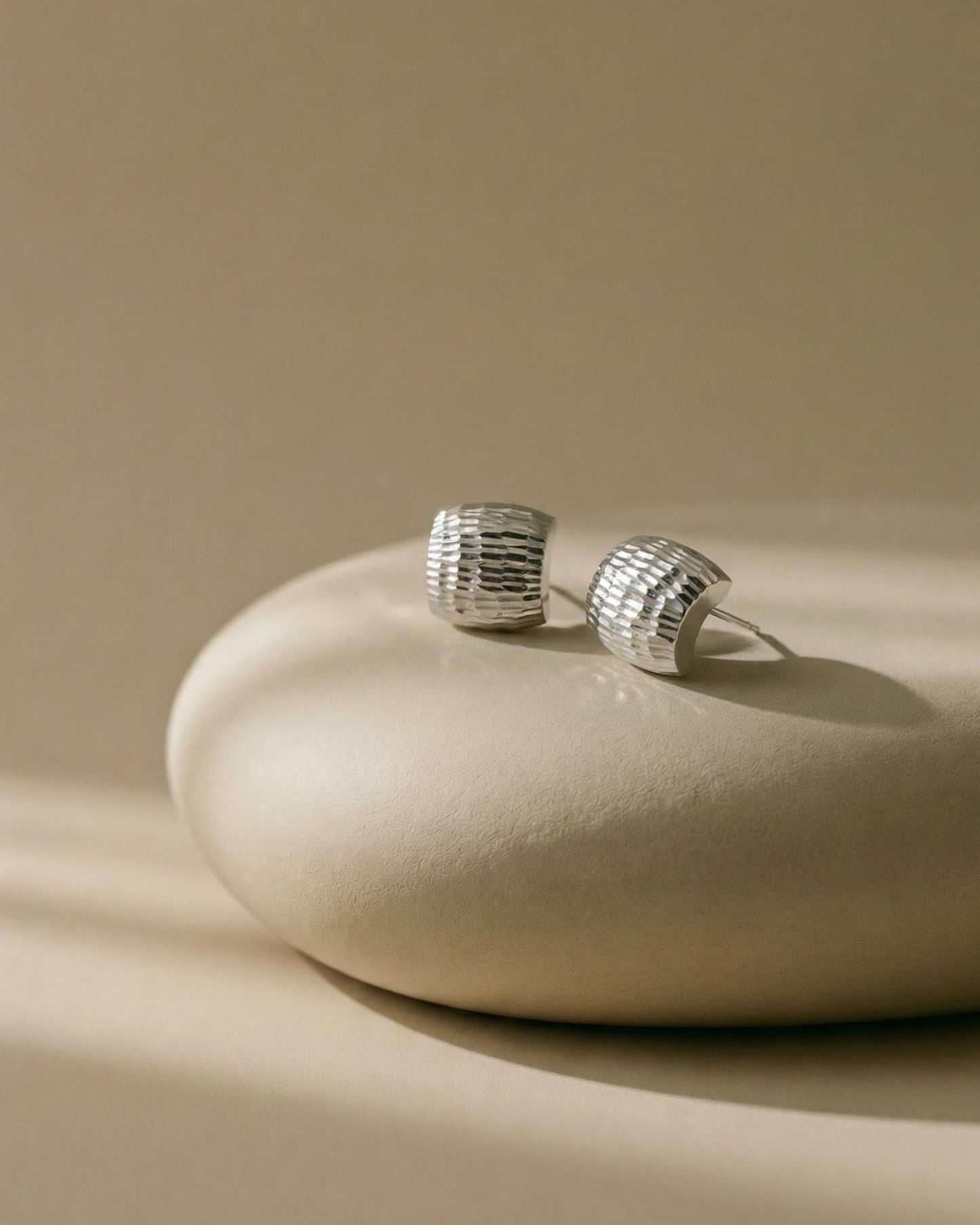 Ridge Stud Earrings