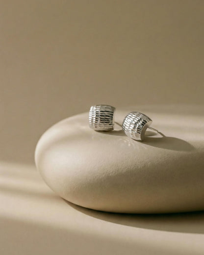 Ridge Stud Earrings