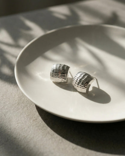 Ridge Stud Earrings