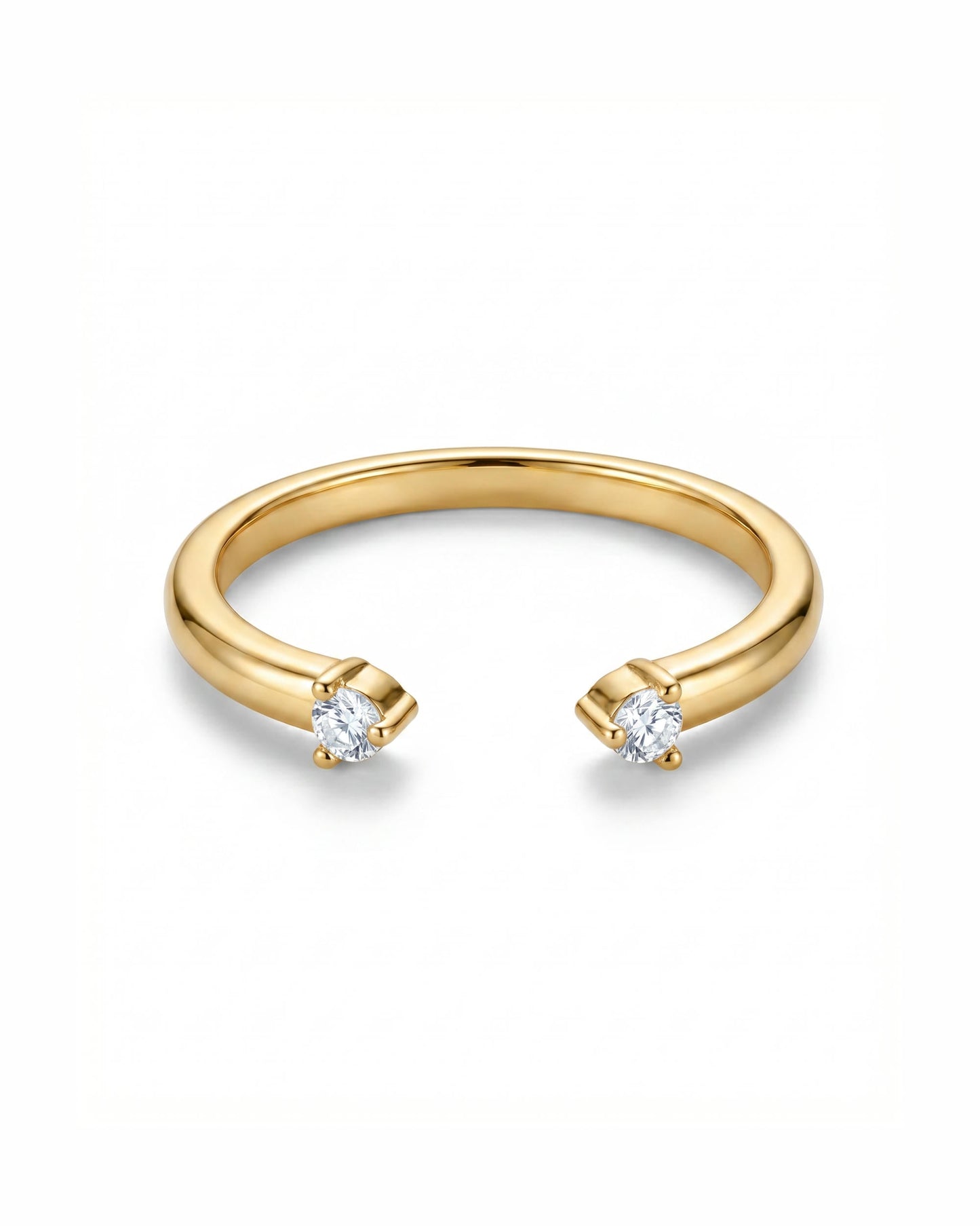 Lune Pavé Open Band Ring