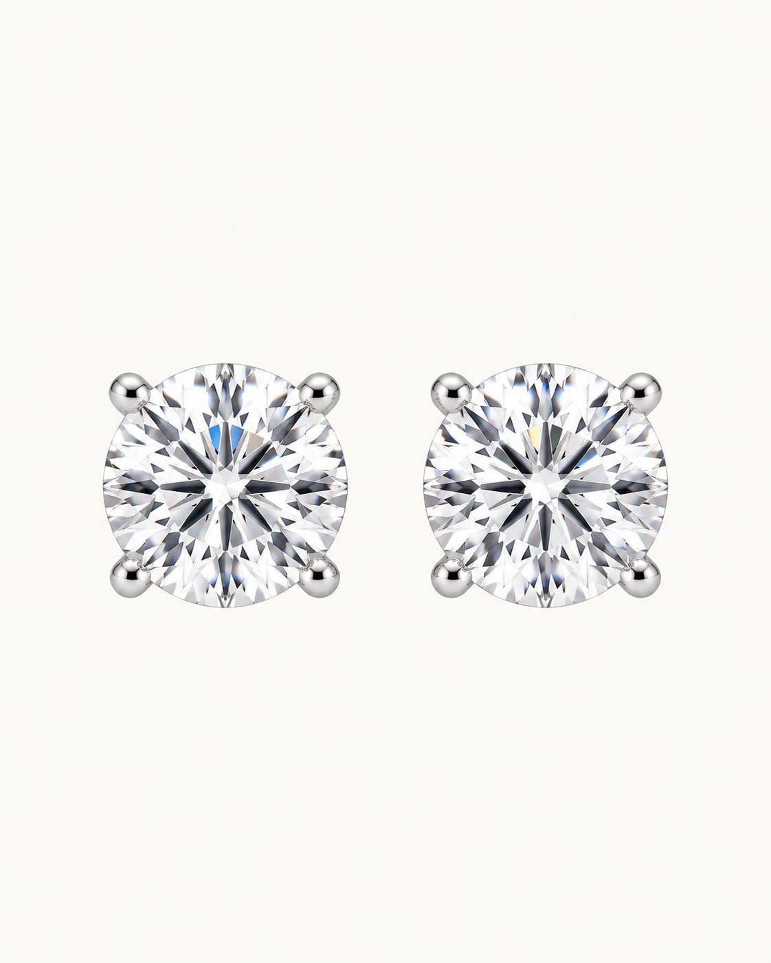 Lumina Round Hidden Halo Stud Earrings