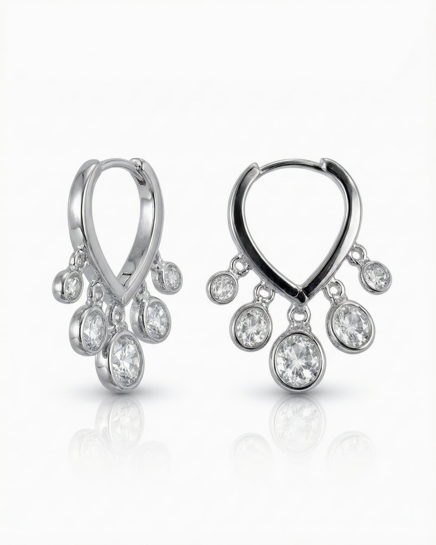 Lumi Drop Huggie Hoop Earrings