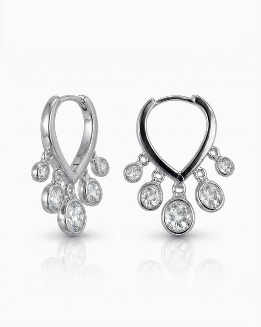 Pendientes de aro "Lumi Drop Huggie"
