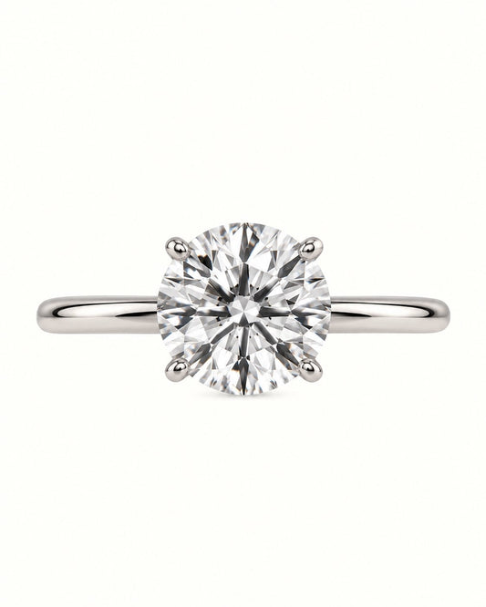 Lumina Round Hidden Halo Ring