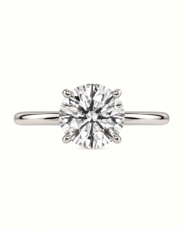 Lumina Round Hidden Halo Ring