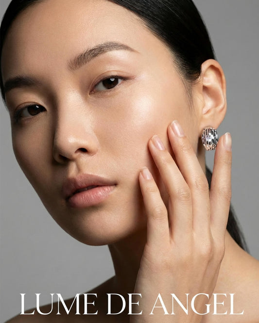 Reversible Hammered Dome Hoop Earrings