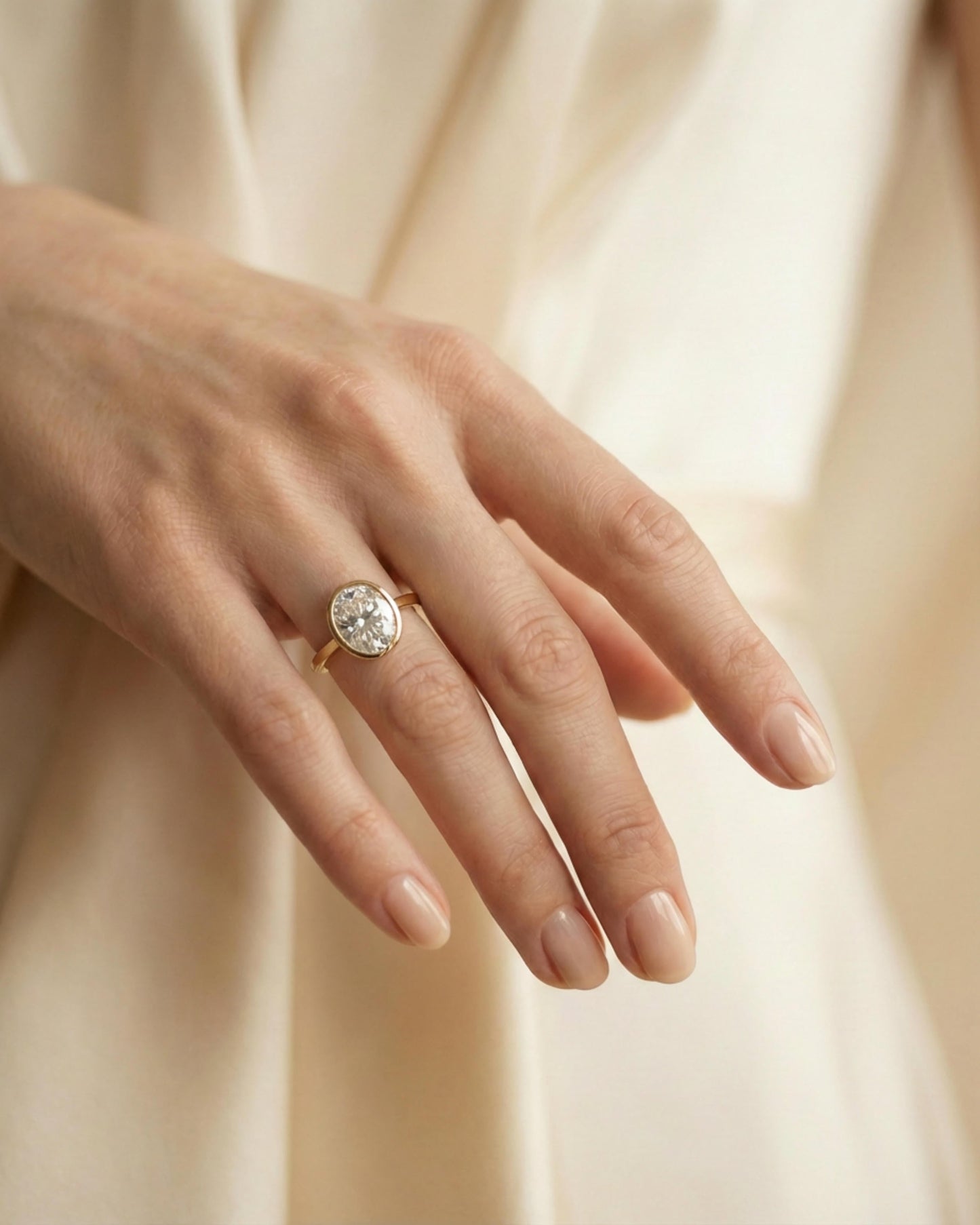 Celeste Bezel Oval Ring