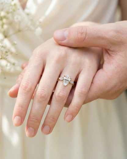 Lumière Trio 3-Stone Pear Ring