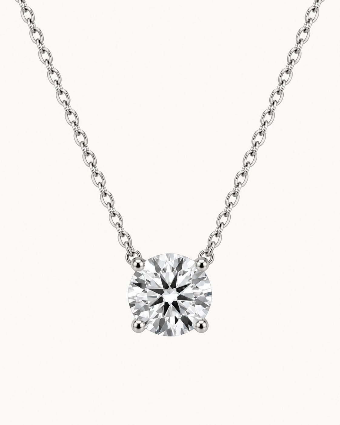 Lumina Round Solitaire Necklace