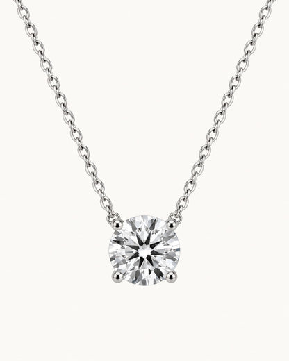 Lumina Round Solitaire Necklace