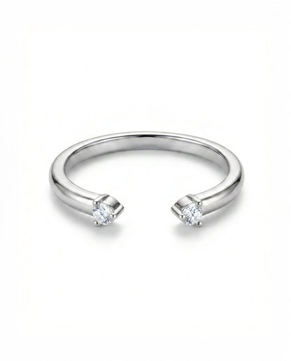 Lune Pavé Open Band Ring