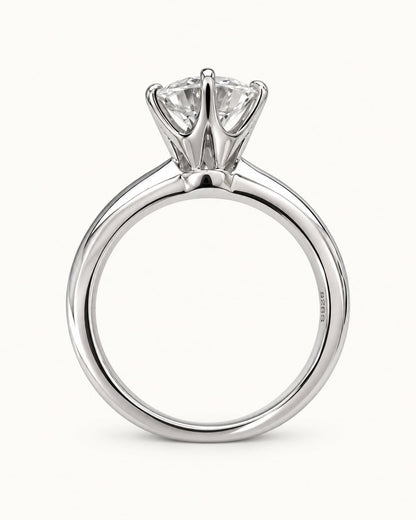 Linea Six-Prong Solitaire Ring