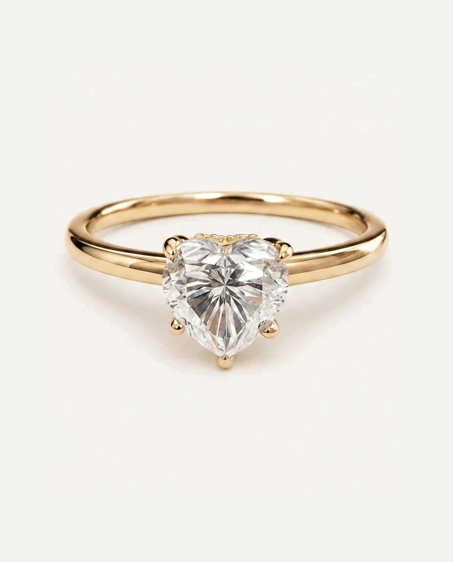 Lumina Solitaire Heart Ring