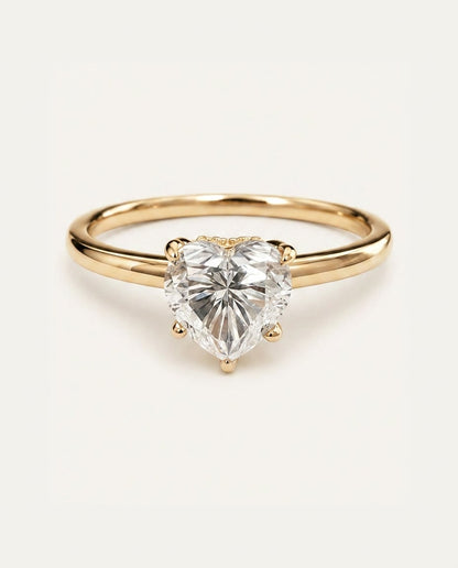 Lumina Solitaire Heart Ring