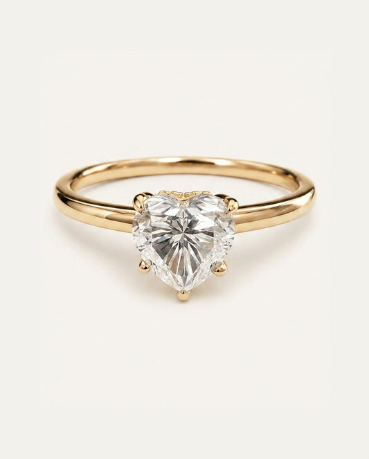 Lumina Solitaire Heart Ring