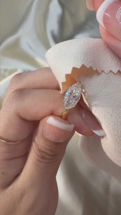 Horizon East West Marquise Contour Ring Stack